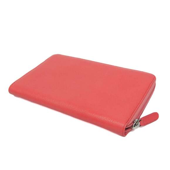 Chanel Camellia Women's Leather Long Wallet (bi-fold) Coral Pink - Picture 2 of 11